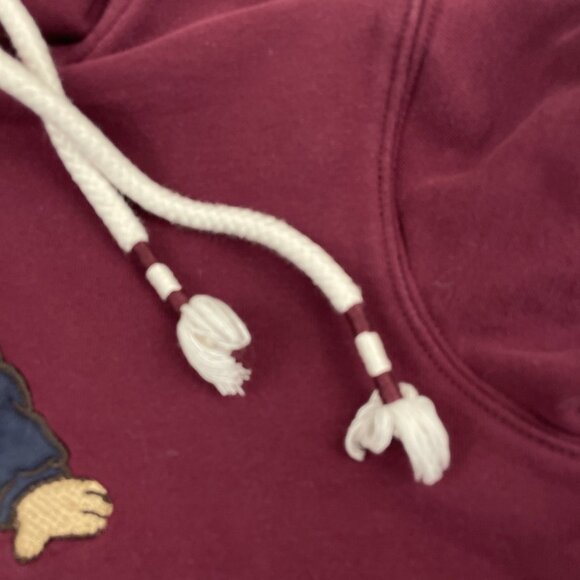 Teenie Weenie Hoodie Sweatshirt Youth L 160cm Embroidered Bear Katherine Maroon - Picture 8 of 10